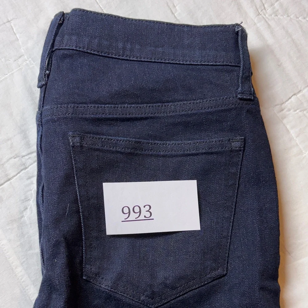 J.Crew High-Rise 90s Style Button-Fly Dark Wash Raw Hem Denim Jeans Size‎ 26